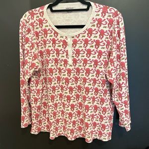 Roller Rabbit Pink Monkey PJ Set